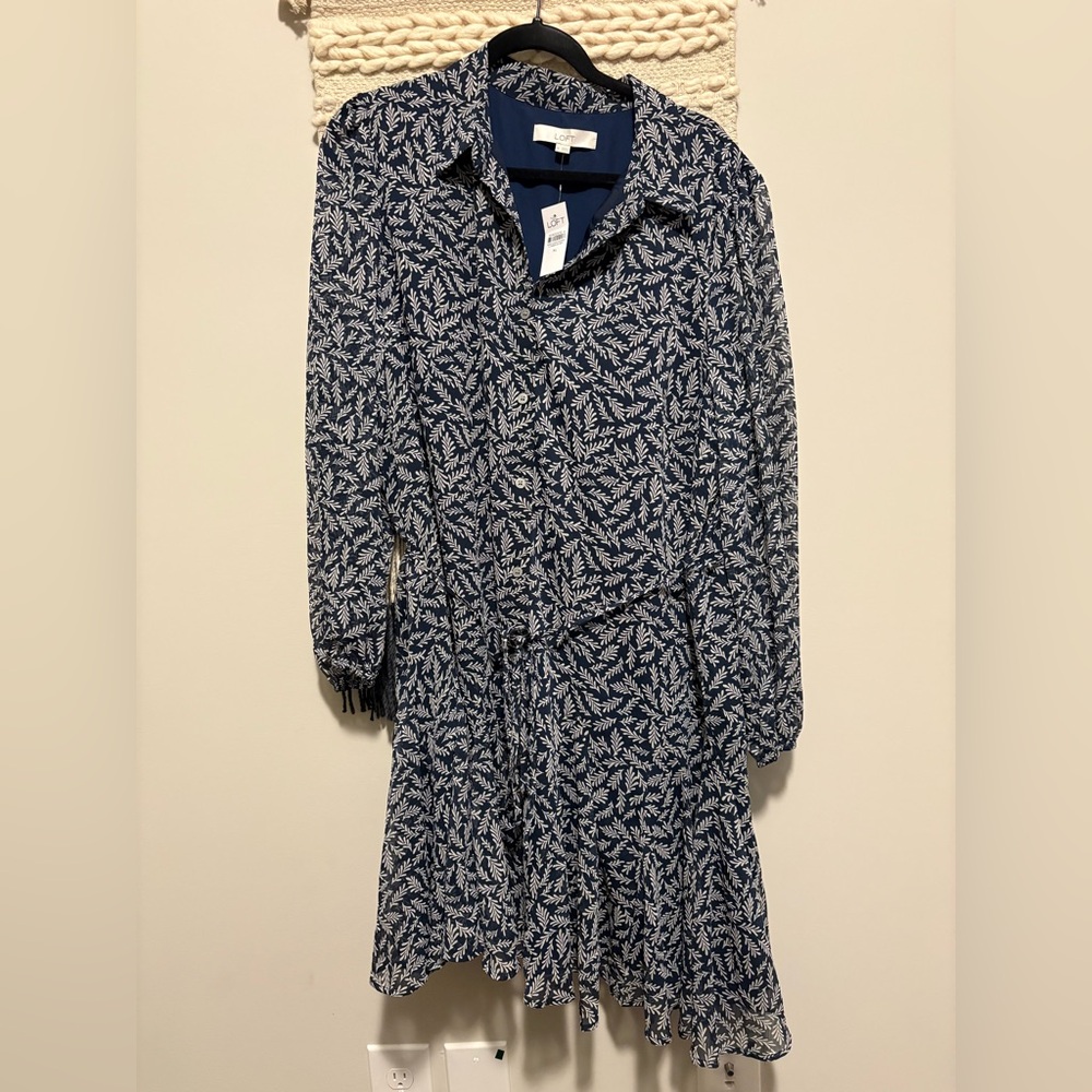 Button down dress long sleeve NWT
